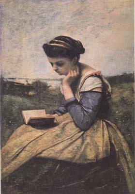 Jean Baptiste Camille  Corot Liseuse dans la campagne (mk11) oil painting picture